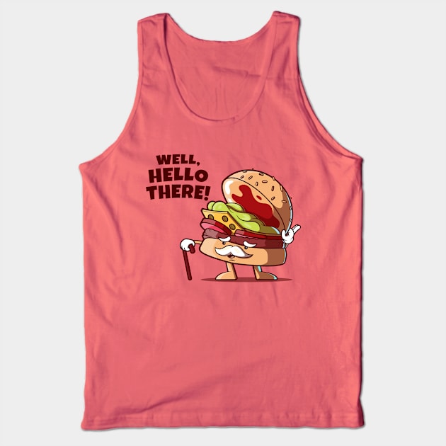 Gentleman hamburger greets you (on light colors) Tank Top by Messy Nessie